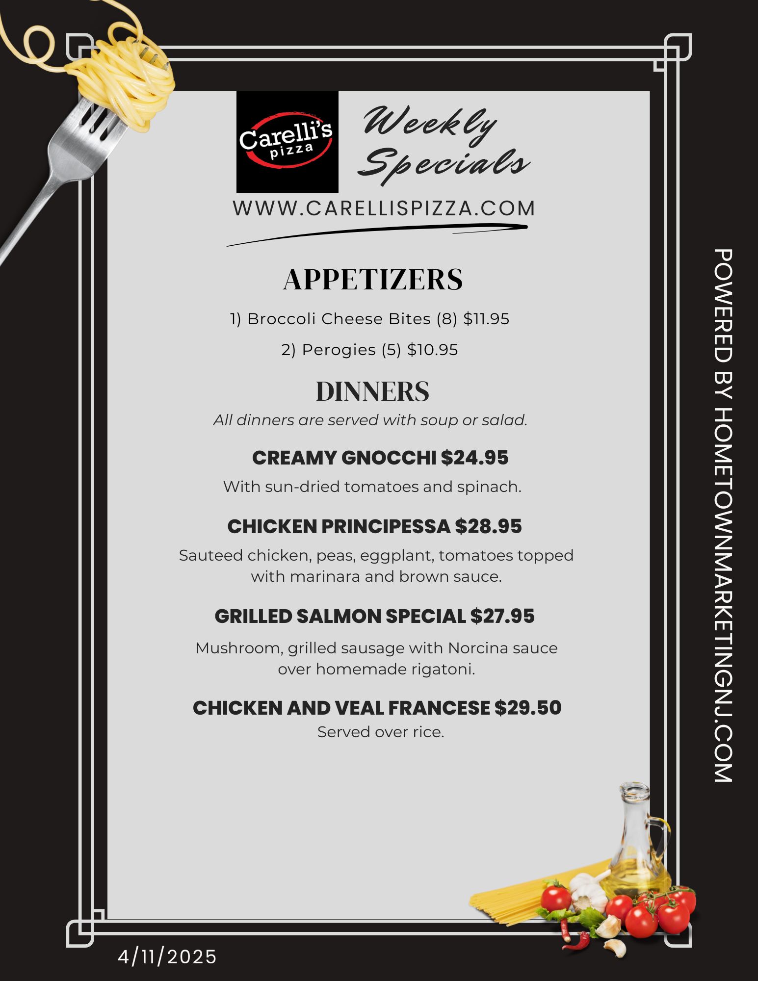 Carellis Pizza Weekly Special 4112025 1